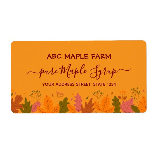 Orangefarbenes Ahorn-Blätter (Vorne)