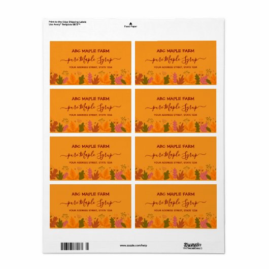 Orangefarbenes Ahorn-Blätter (Vorne)