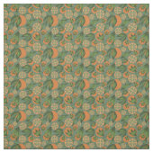 Orangefarbenes Aquamarines Fruchtmuster Stoff (Muster)