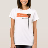 Orangefarbenes Banner mit Lacrosse Stick T-Shirt (Vorderseite)