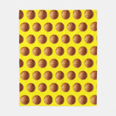 Orangefarbenes Basketballmuster Fleecedecke (Vorderseite)