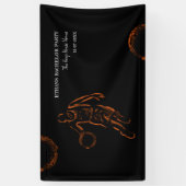 Orangefarbenes Basketballwochenende Party Banner (Vertikal)