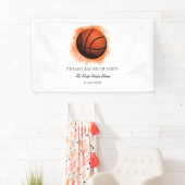 Orangefarbenes Basketballwochenende Party - Champi Banner (Insitu)