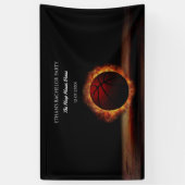 Orangefarbenes Basketballwochenende Party - Meiste Banner (Vertikal)