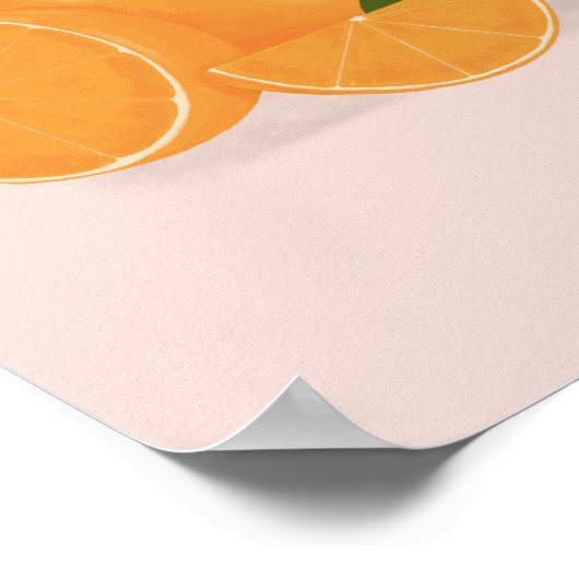 Orangefarbenes Bild Poster (Ecke)