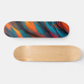Orangefarbenes blaues und schwarzes Skateboard (Horizontal)