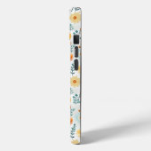 Orangefarbenes Blume Muster Case-Mate iPhone Hülle (Rückseite / Links)