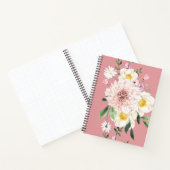 Orangefarbenes Blume-SpiralNotebook Notizblock (Innenseite)
