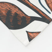 Orangefarbenes Blumenmotiv Fleecedecke (Ecke)