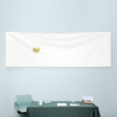 Orangefarbenes Blumenmotiv mit symmetrischen Muste Banner (Messeveranstaltung)