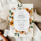 Orangefarbenes Brautparty Einladung