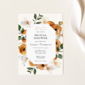 Orangefarbenes Brautparty Einladung