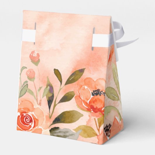 Orangefarbenes Brautparty Geschenkschachtel (Rückseite)