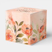 Orangefarbenes Brautparty Geschenkschachtel (Rückseite)