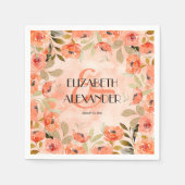 Orangefarbenes Brautparty Serviette (Vorderseite)