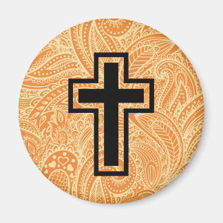 Orangefarbenes, Christliches Holzmagazin Magnet