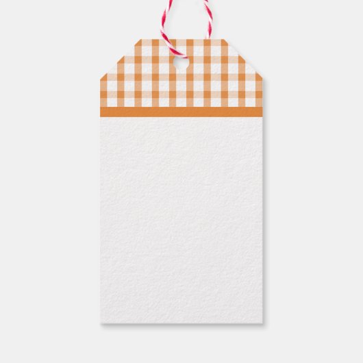 Orangefarbenes Chutney-Prägesiegel Geschenkanhänger (Rückseite)