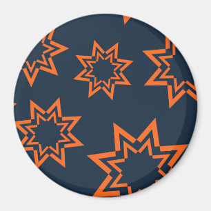 Orangefarbenes, cooles, trendiges, spielerisches S Magnet