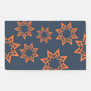 Orangefarbenes, cooles, trendiges, spielerisches S Post-it Klebezettel