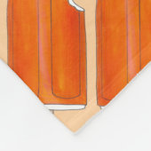 Orangefarbenes Creme-Ice Creme Popsifood Fleecedecke (Ecke)