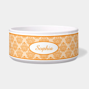 Orangefarbenes Dekorationsmuster mit Individuelle Napf