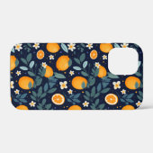 Orangefarbenes Delight Muster Case-Mate iPhone Hülle (Rückseite (Horizontal))