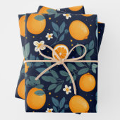 Orangefarbenes Delight Muster Geschenkpapier Set (Beispiel)