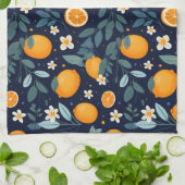 Orangefarbenes Delight Muster Geschirrtuch (Gefaltet)