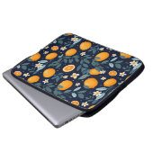 Orangefarbenes Delight Muster Laptopschutzhülle (Vorne Knopf)