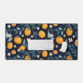 Orangefarbenes Delight Muster Schreibtischunterlage (Tastatur & Maus)