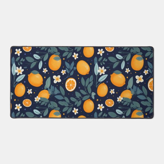 Orangefarbenes Delight Muster Schreibtischunterlage (Vorderseite)