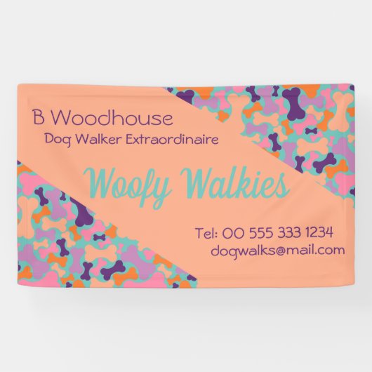 Orangefarbenes Design Banner (Horizontal)