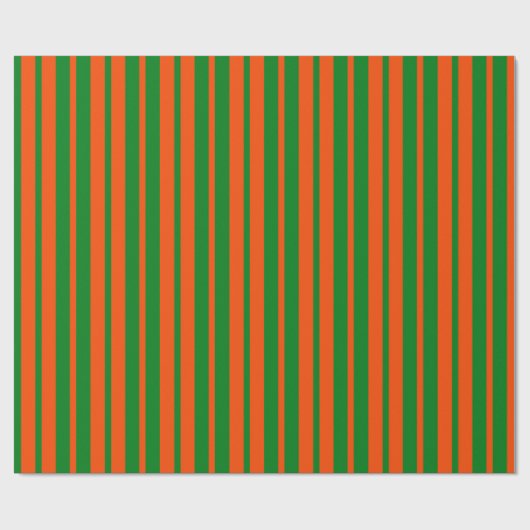 Orangefarbenes Design der Streifen Geschenkpapier (Flach)
