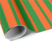 Orangefarbenes Design der Streifen Geschenkpapier (Rolleneckpunkt)
