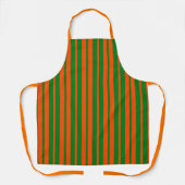 Orangefarbenes Design der Streifen Schürze (Vorderseite)