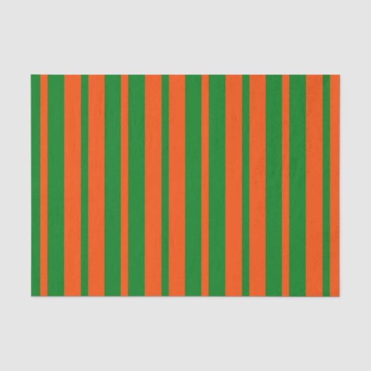 Orangefarbenes Design der Streifen Seidenpapier (Vorderseite)