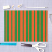 Orangefarbenes Design der Streifen Seidenpapier (Handwerk)