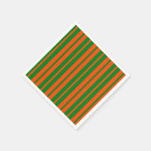 Orangefarbenes Design der Streifen Serviette (Ecke)