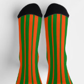 Orangefarbenes Design der Streifen Socken (Oben)