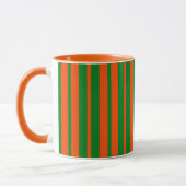 Orangefarbenes Design der Streifen Tasse (Links)