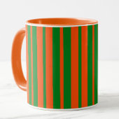 Orangefarbenes Design der Streifen Tasse