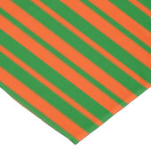 Orangefarbenes Design der Streifen Tischdecke (Schrägansicht)