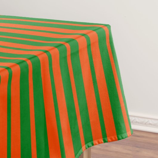Orangefarbenes Design der Streifen Tischdecke