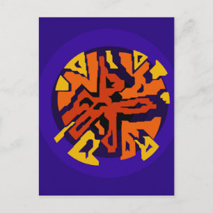 Orangefarbenes Design von Moma Postkarte
