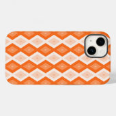 Orangefarbenes Diamantmuster Case-Mate iPhone Hülle (Rückseite (Horizontal))