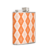 Orangefarbenes Diamantmuster Flachmann (Rechts)