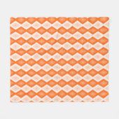 Orangefarbenes Diamantmuster Fleecedecke (Vorderseite (Horizontal))