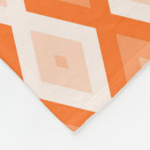 Orangefarbenes Diamantmuster Fleecedecke (Ecke)