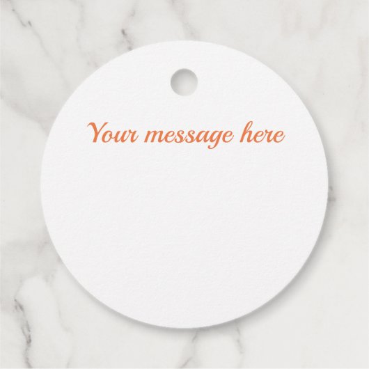 Orangefarbenes Diamantmuster Geschenkanhänger (Rückseite)