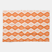 Orangefarbenes Diamantmuster Geschirrtuch (Horizontal)